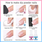 Wakaniya long lasting dipping system bottles package components for home nail art