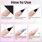 Instructions visualization for Lavender Violets nail blooming gel