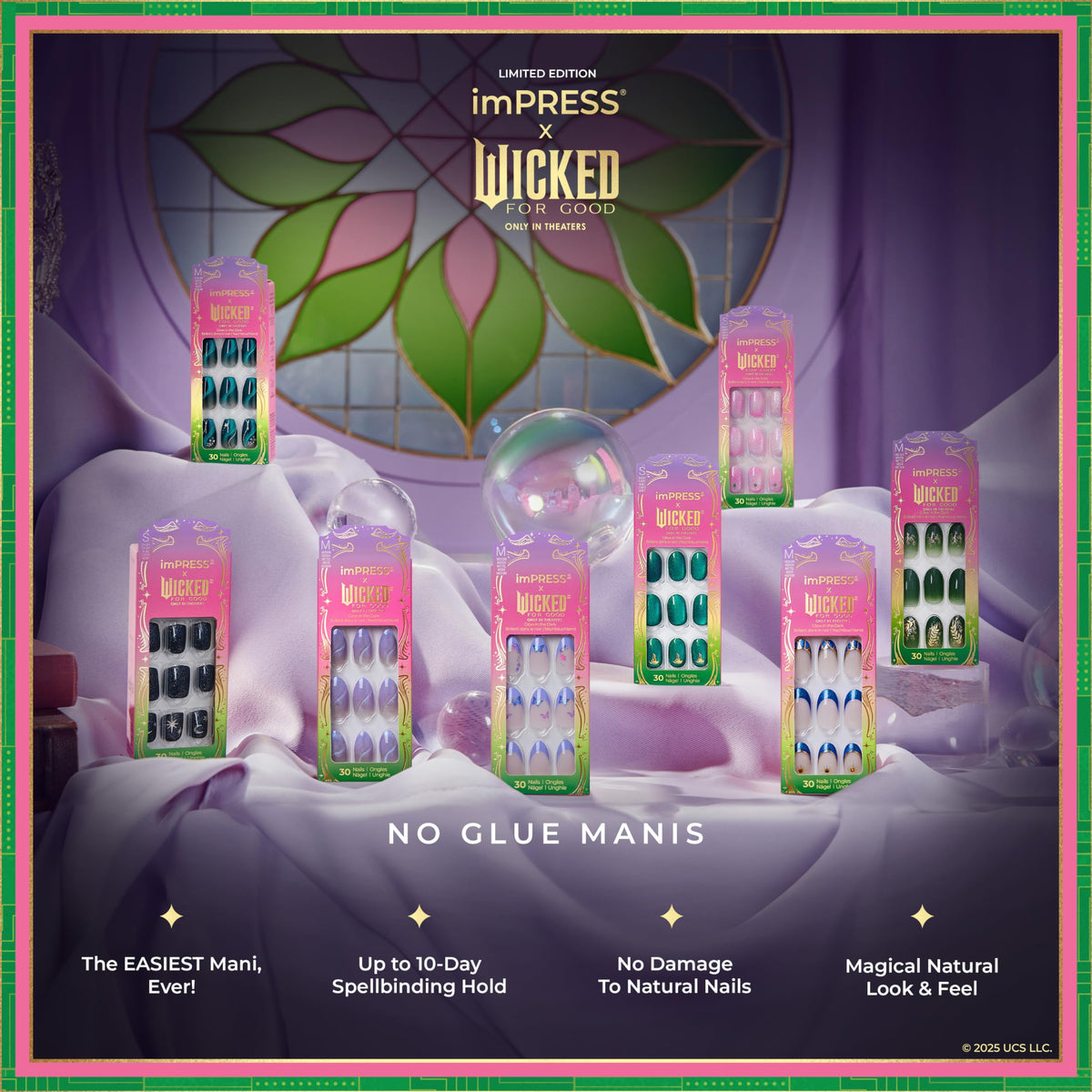Packaging showing 3D jewel effect of WICKED collaboration nails