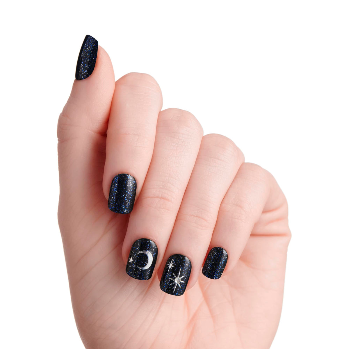 Full set of 30 imPRESS press-on nails in blue finish