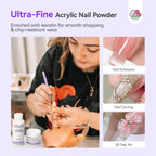 Saviland 30g clear acrylic powder jar for DIY nail sculpting.