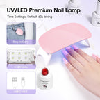 UV lamp and gel polish components of Peacecolor nail set