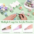 Professional acrylic nail art extension demonstration