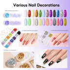 Full range of 11 acrylic powder colors in Peacecolor nail kit