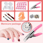 Full acrylic nail extension kit for home use