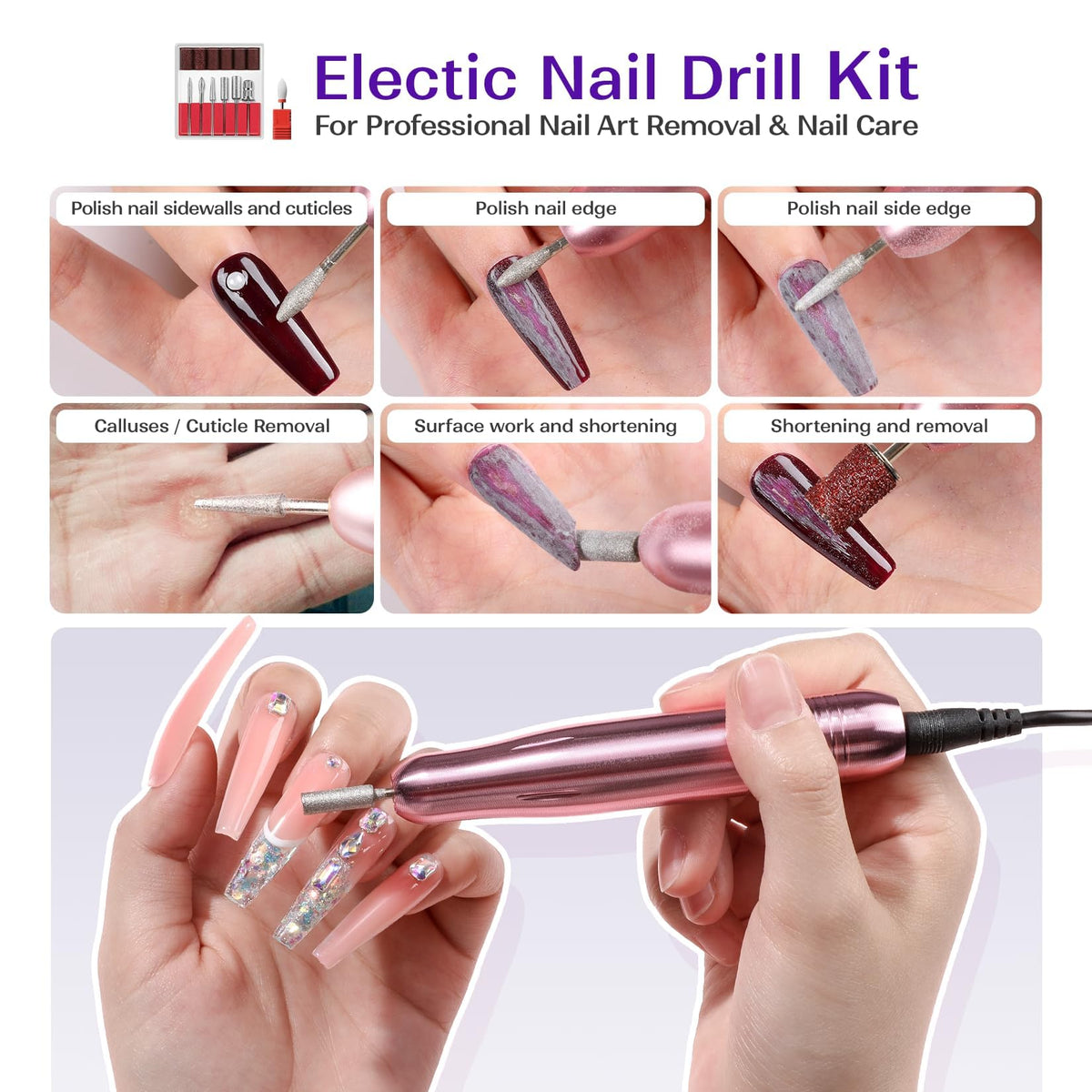 Full view of Coscelia DIY salon acrylic nail starter kit