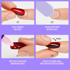 Professional salon look press on nails for home application