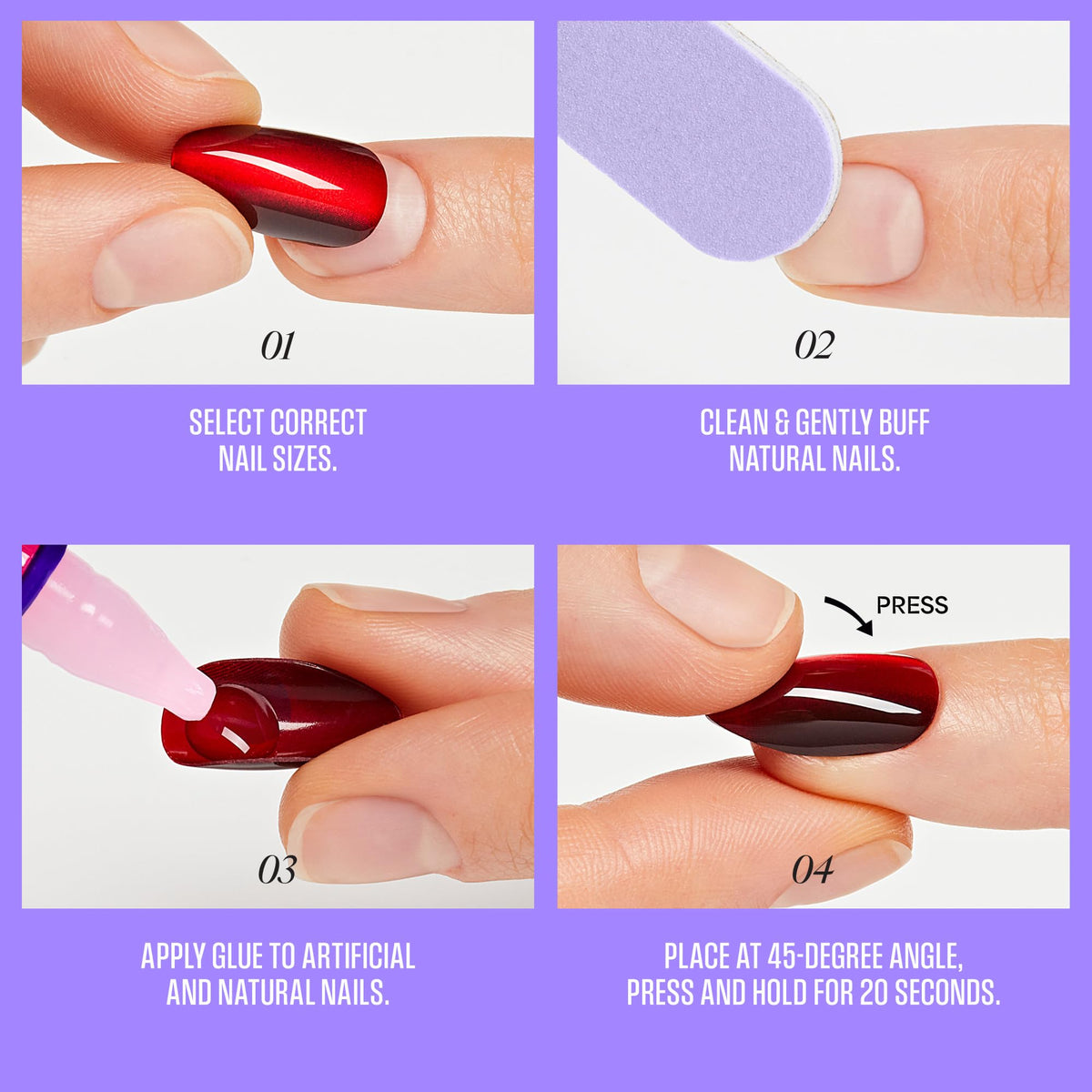 Application tools included in Kiss Core press on nail kit