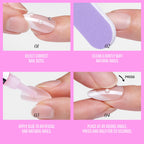 Icy shimmering blue coffin nails for a salon look