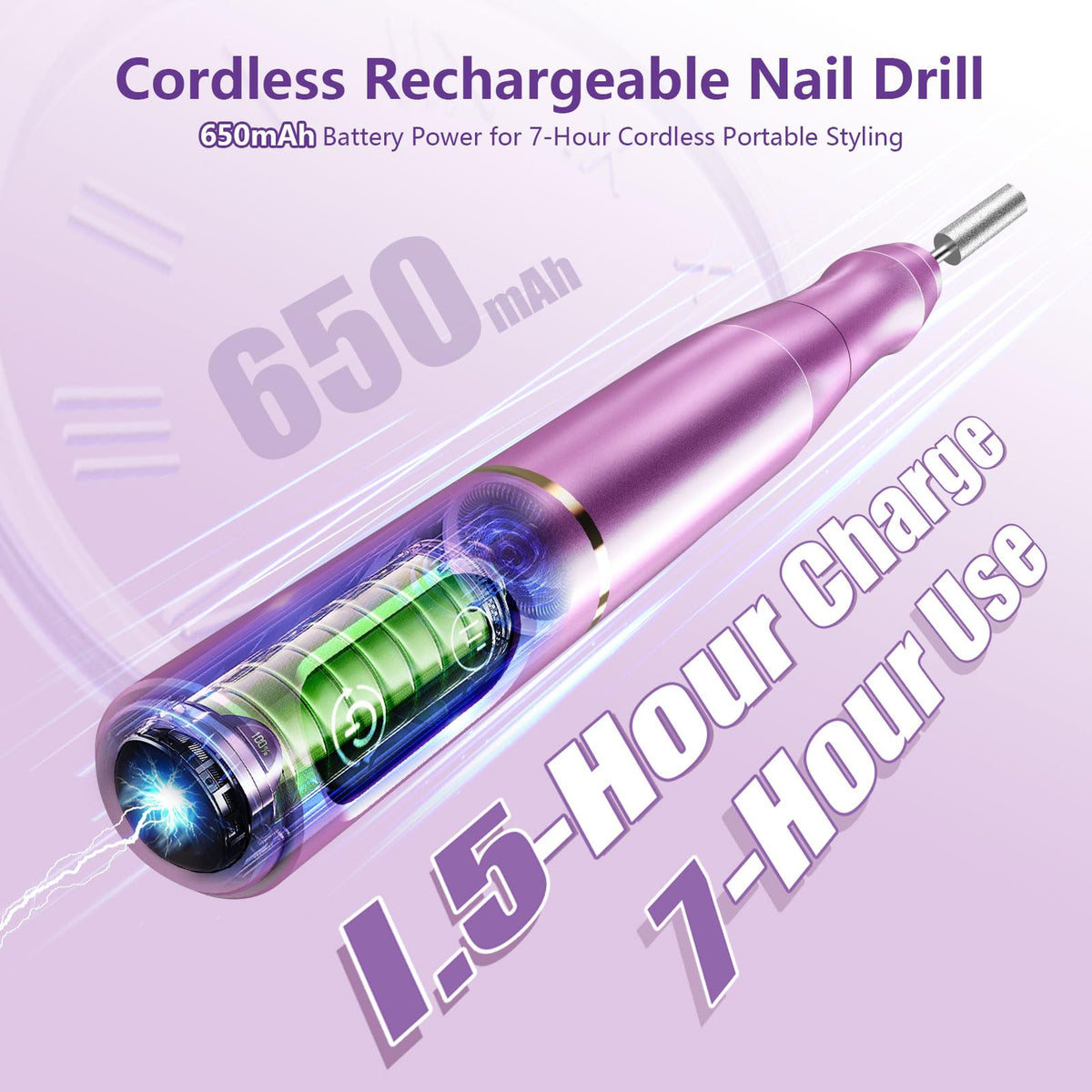Tuobeo rechargeable e-file machine for gel nail removal