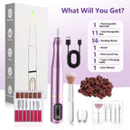Professional grade Tuobeo e-file machine in purple finish