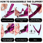 GA&EN acrylic nail tip cutter in violet red finish