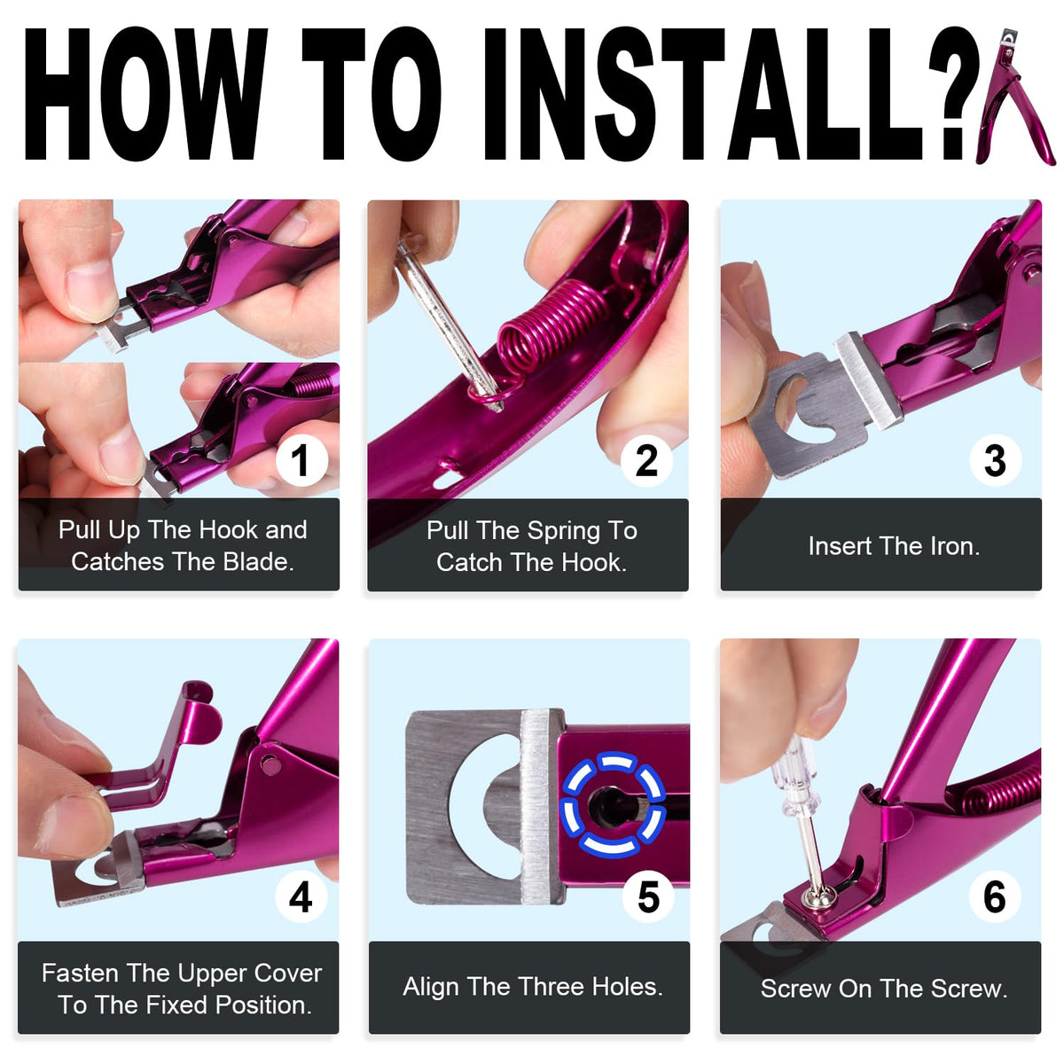 Adjustable nail clipper with magnetic sizer attached