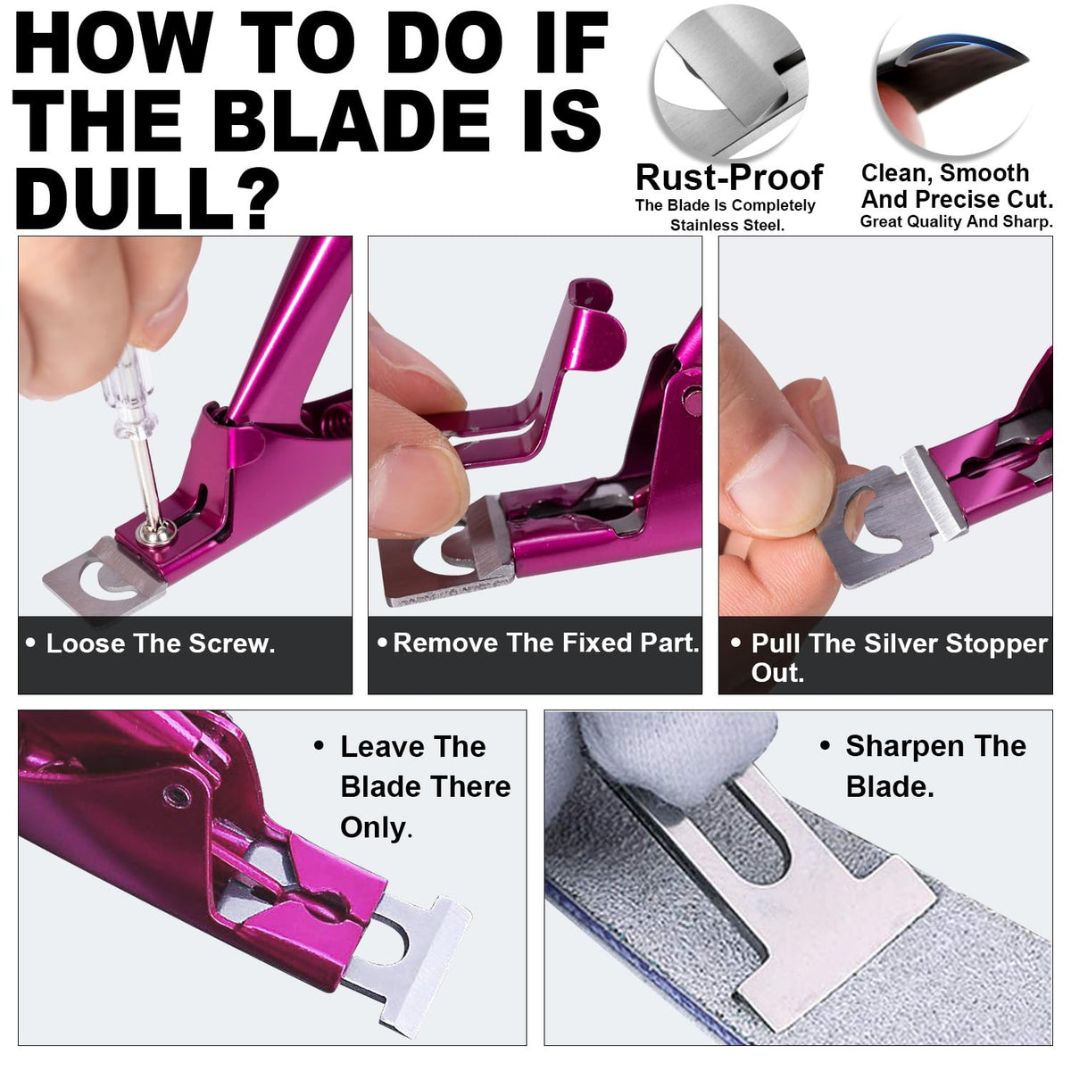 Premium stainless steel beauty tool for fake nail tips