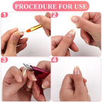 Durable stainless steel blade on pink false nail clipper tool