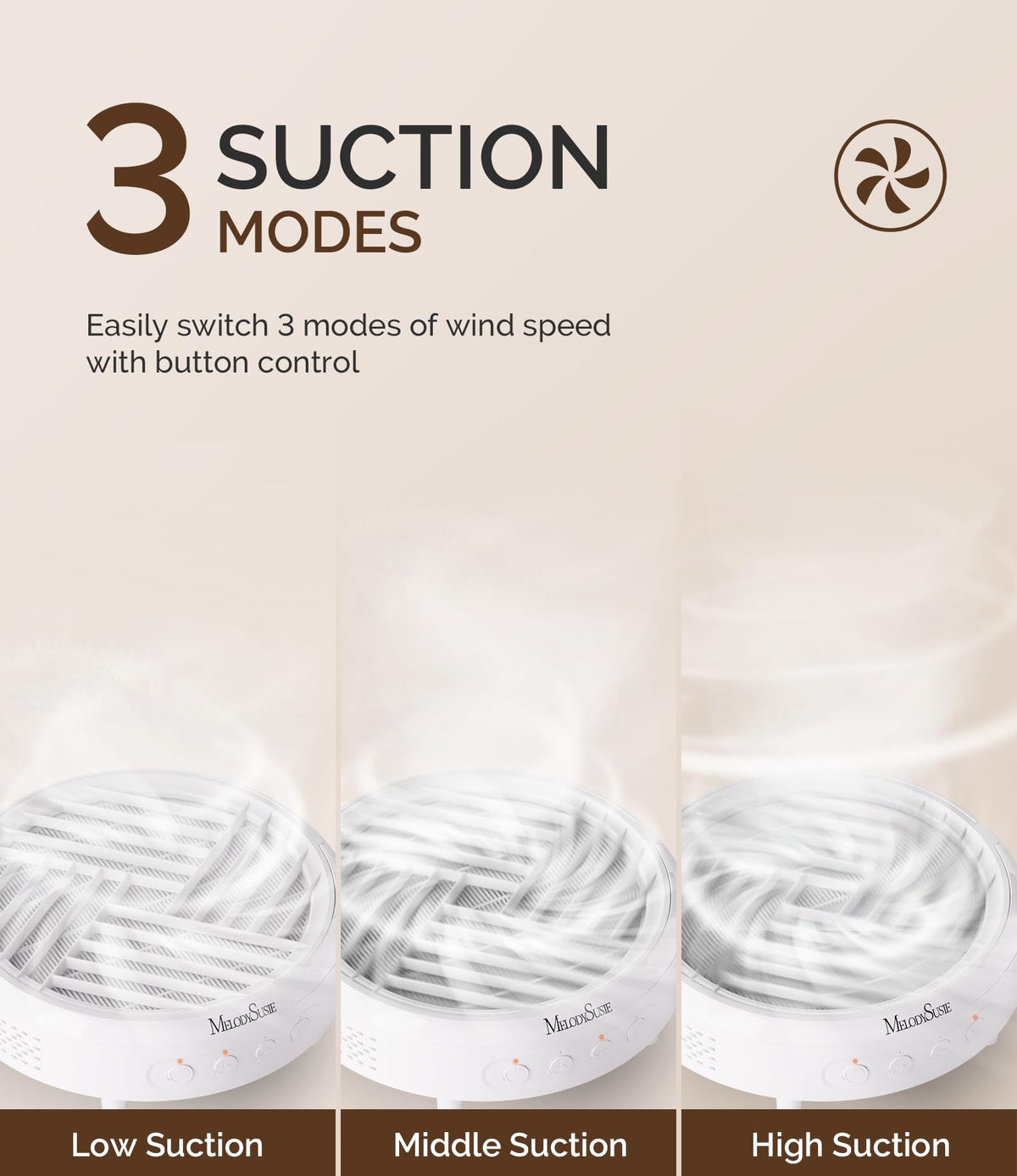 Compact nail dust collector for home manicure table