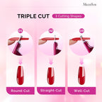 MelodySusie nail clipper kit showing magnetic sizers and plum finish