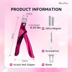 Set of 15 magnetic gauges for custom nail length with MelodySusie clipper