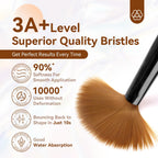 Close up of Kolinsky hair bristles on Saviland size 8 nail brush