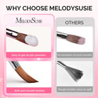 Close up of MelodySusie nail brush bristles for acrylic application