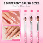 Side view of MelodySusie acrylic nail brush set in packaging