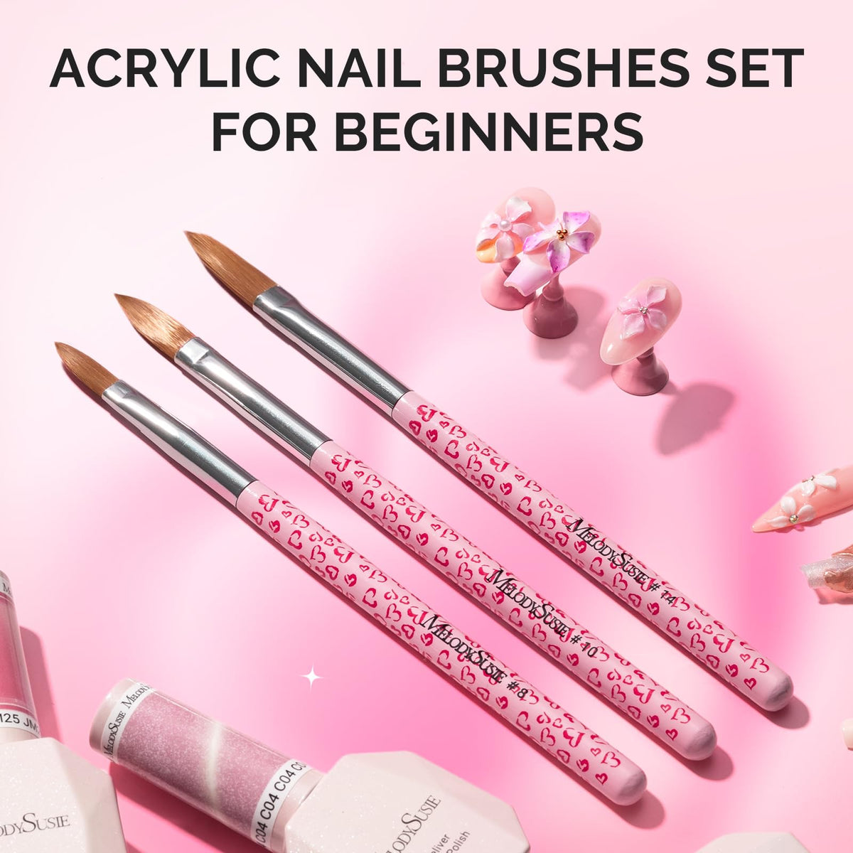 Nail art tool set for acrylic powder application