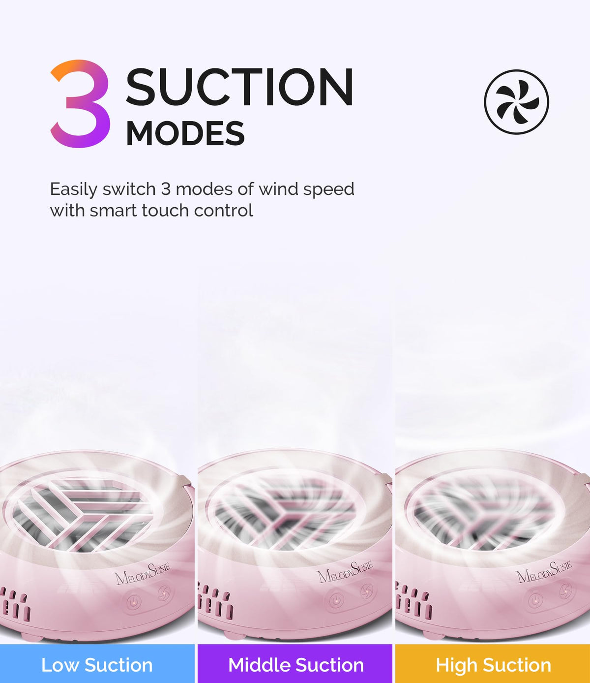 MelodySusie HProA nail vacuum showing non-slip base