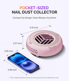 Travel friendly MelodySusie nail dust collector in hand