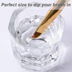 Side profile of Fiezkaa crystal glass dappen dish