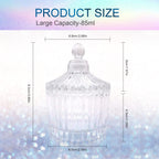 Clear glass nail art mixing bowl with lid open