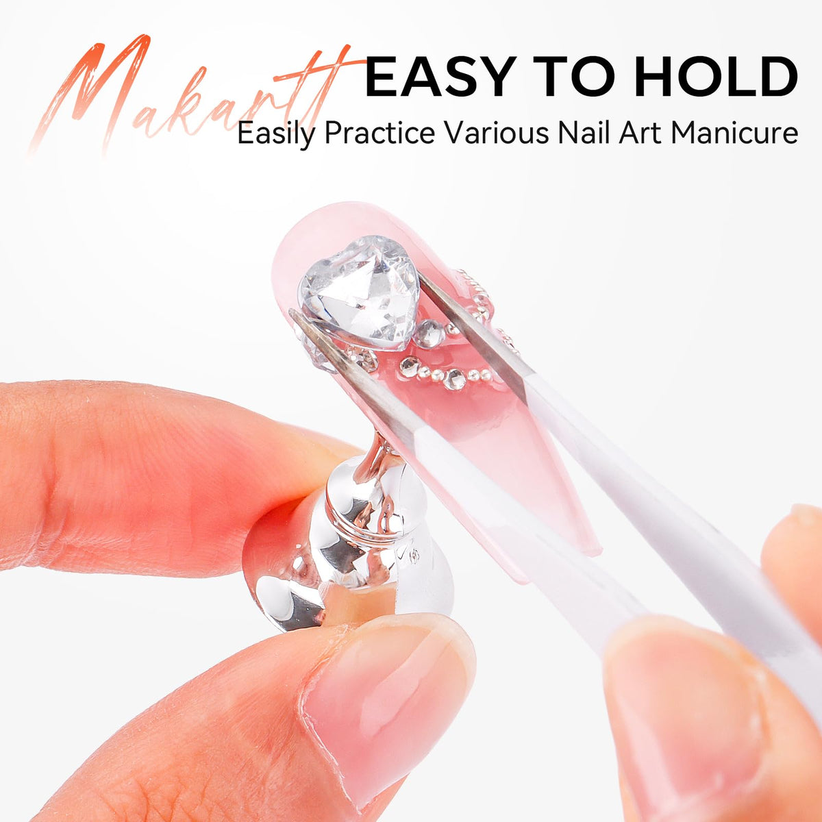 Side profile of Makartt magnetic nail stand and metal base
