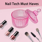 Professional nail salon setup with Guxacu monomer dish