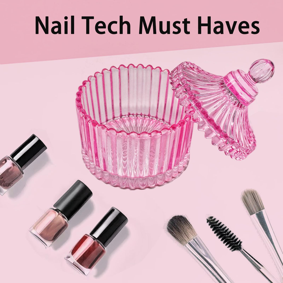 Professional nail salon setup with Guxacu monomer dish