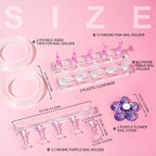 Fandamei 3 piece nail holder kit with aurora finish