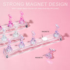 Magnetic acrylic bases for press on nail design