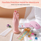 Inside view of Yokilly acrylic nail starter kit organization
