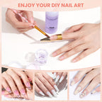 Beginner friendly acrylic nail set tools and accessories layout