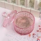 Top view of BOMOQING manicure glass dish with lid