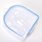 Rolabling nail soaking bowl with pink and blue lids