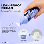 Authentic Morovan imported USA beauty care liquid monomer bottle layout with ingredients information