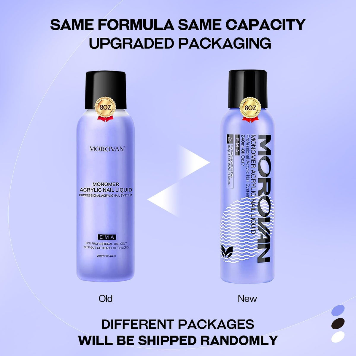 Morovan professional grade acrylic nail enhancement liquid in an eight ounce bottle for long-lasting extensions