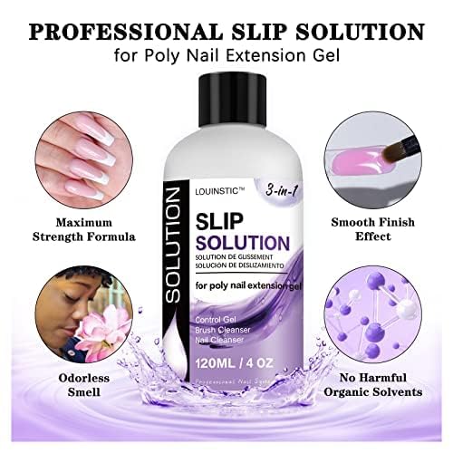 Nail extension toolkit showcasing the brush cleaning benefits of the multi functional solvent
