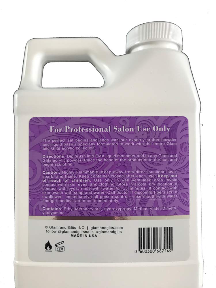 Glam and Glits premium salon ready liquid monomer for acrylic application