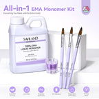 Saviland pure Ethyl Methacrylate low odor monomer liquid packaging displaying the full kit inclusions