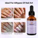 Odor reducer monomer drops comparison showcasing a comfortable scent free nail salon environment