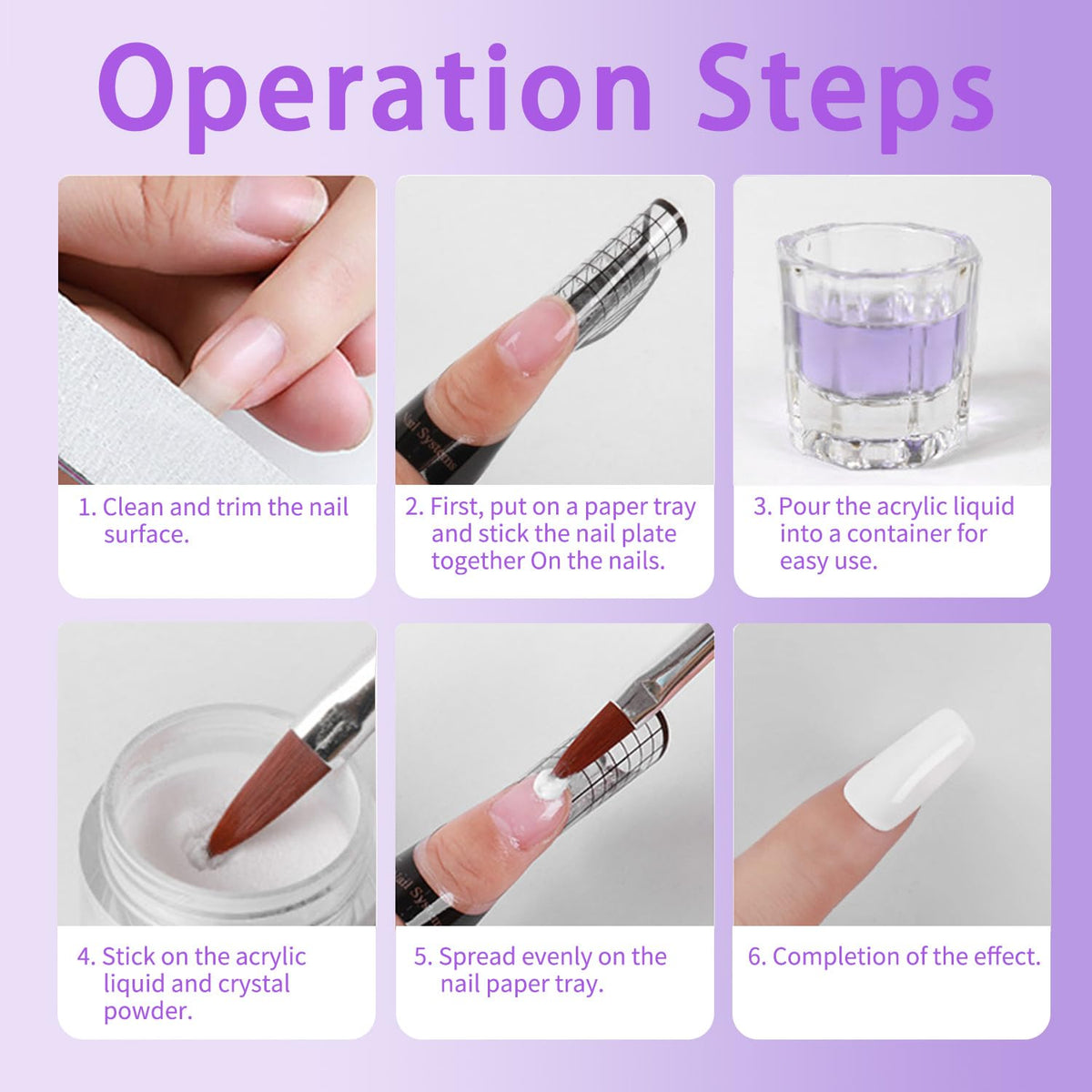 Gadcrystal liquid monomer mixed with acrylic powder to form a smooth bead for manicures.