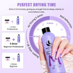 Magic Armor professional nail extension liquid being applied with a size ten sculpting brush.