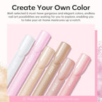 French nail extension application using Modelones nude powder