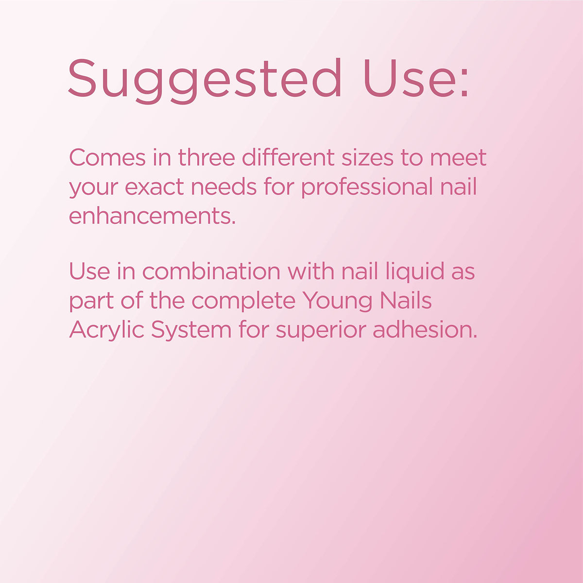 USA imported Young Nails clear false nail powder 45 grams size option