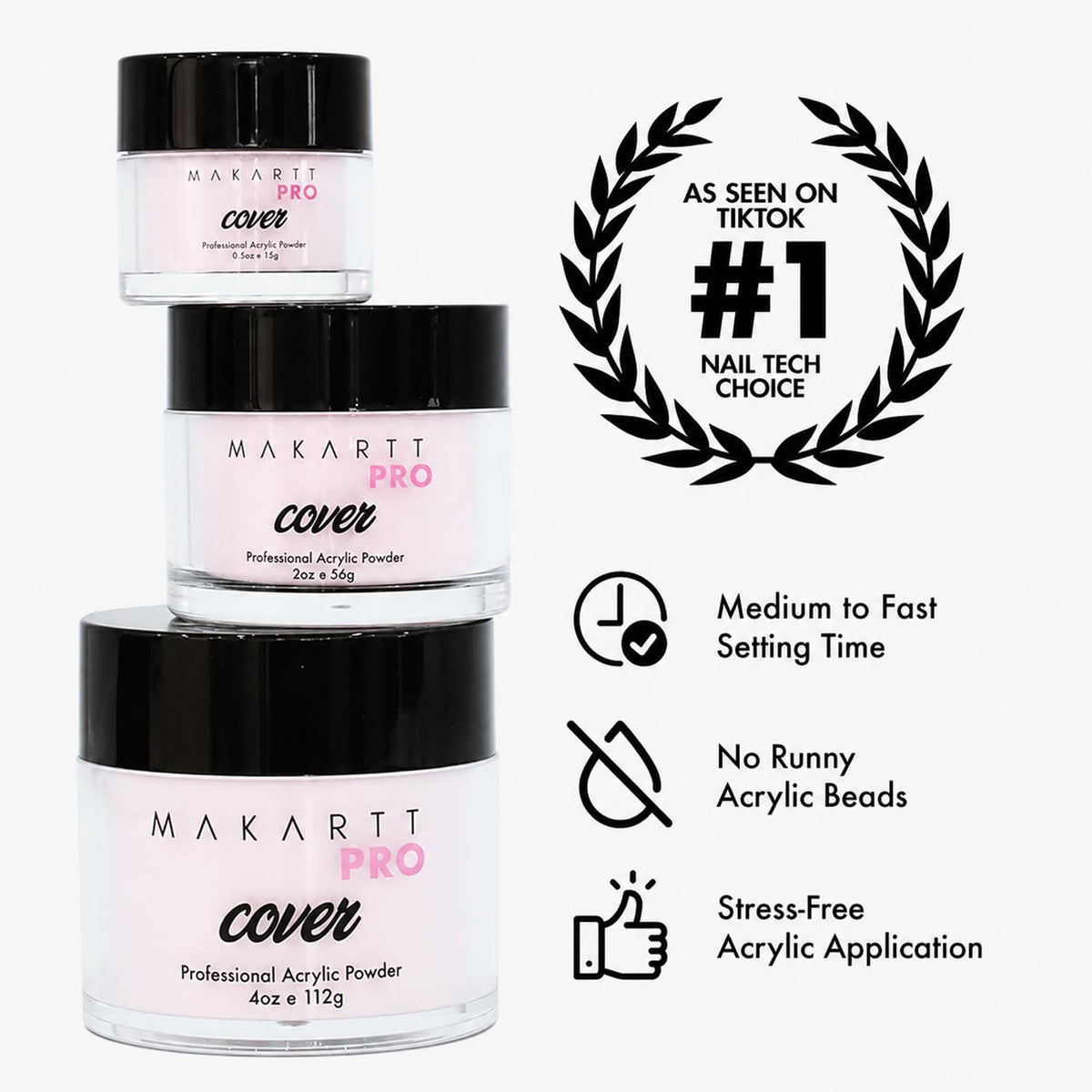 MakarttPro acrylic powder set for nail extension and sculpting